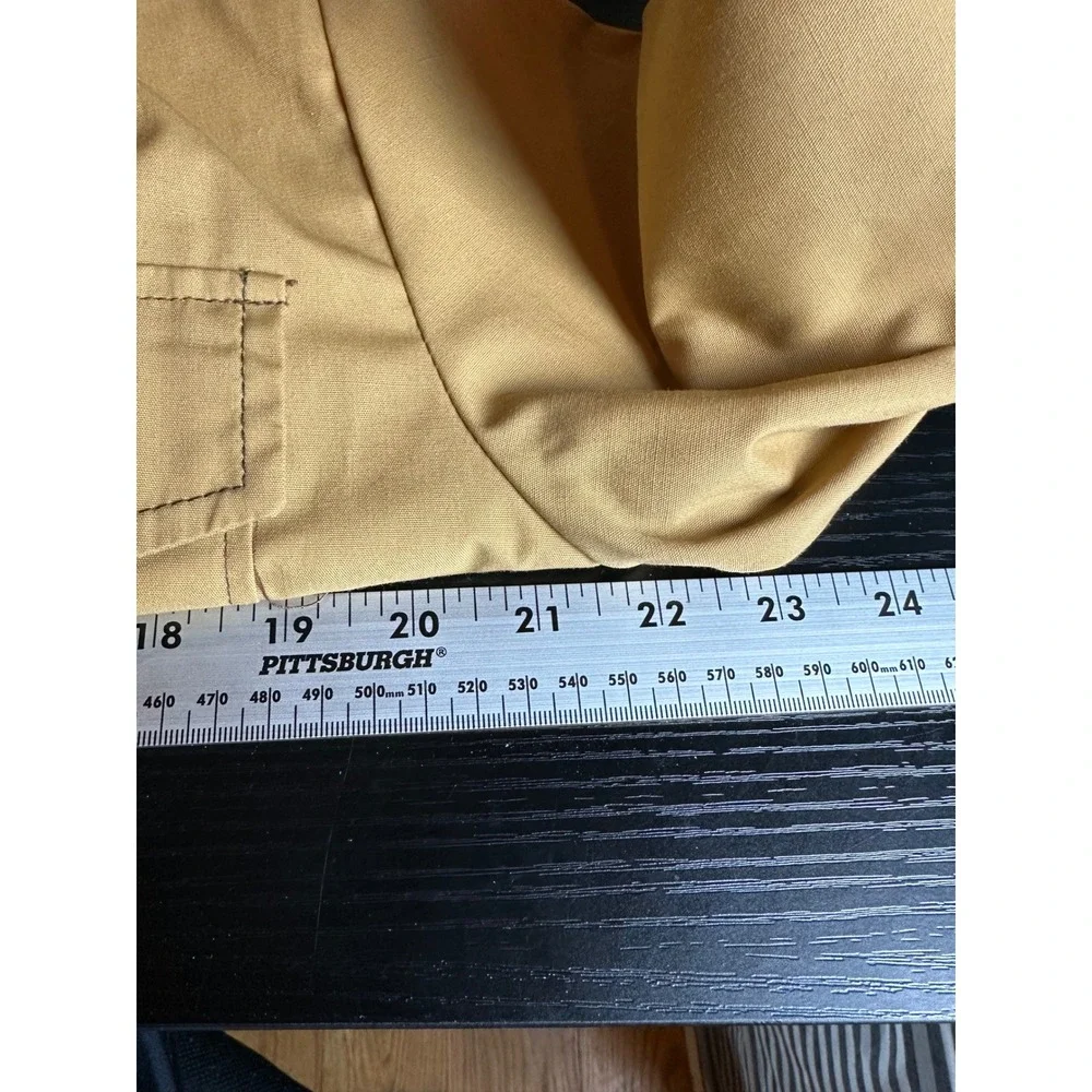 Vintage 70s Safari Field Bush Jacket Tan Khaki Utility Chore Coat Size 38